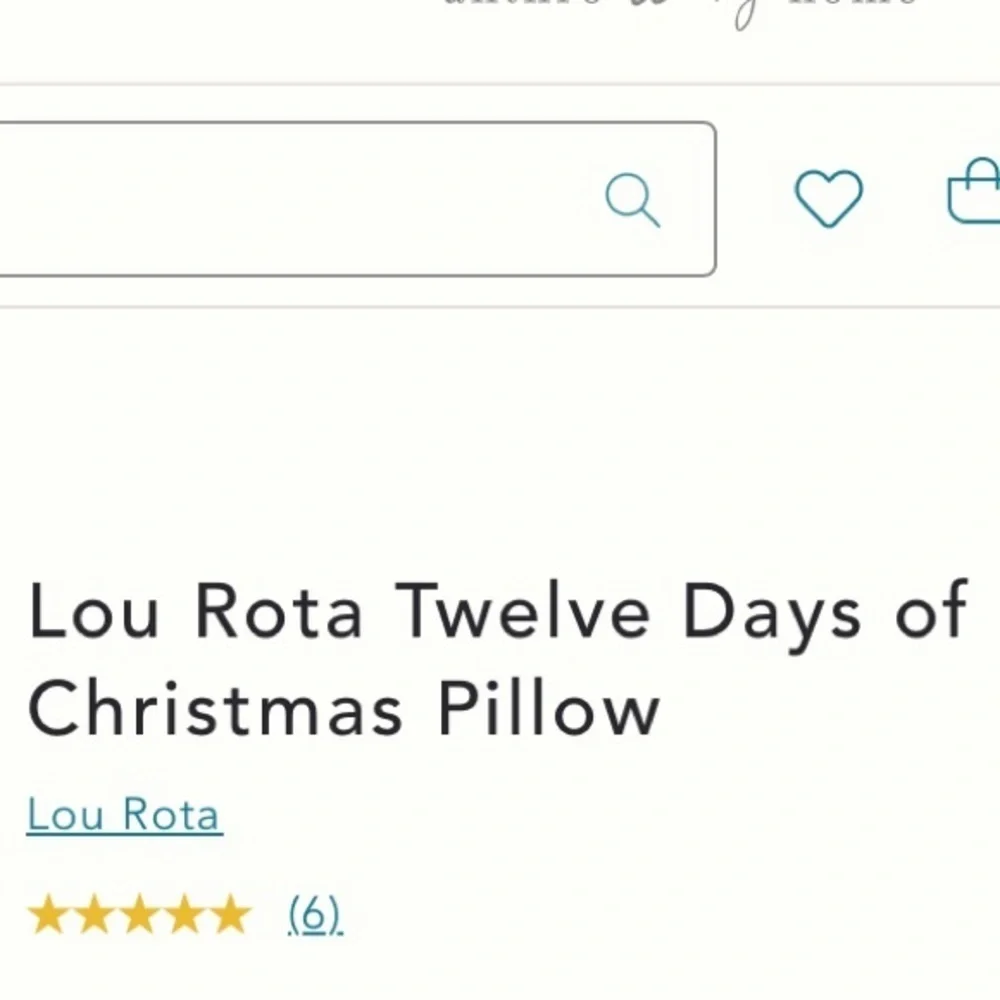- Anthropologie Lou Rota 12 days swan pillow new without